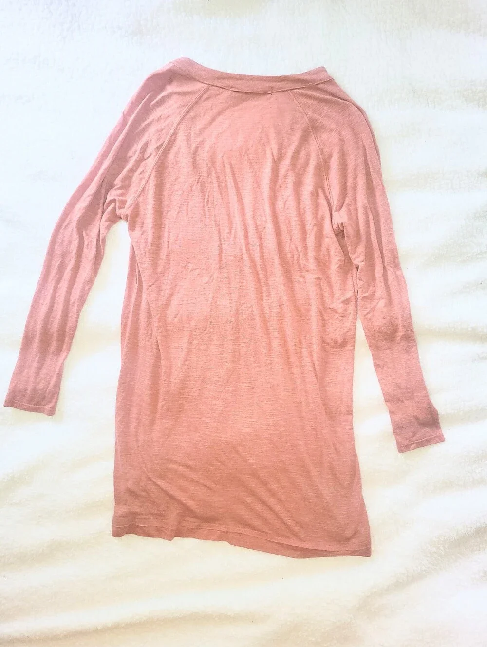 NWOT Free People Bow Chicka Wow Wow Rust Color Tunic Longsleeve Dress Large
